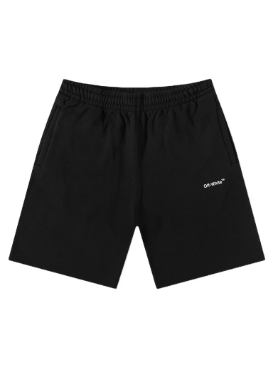 Shorts Off-White Diagonal Helvetica Sweatshort Svart | OMCI006C99FLE0011001