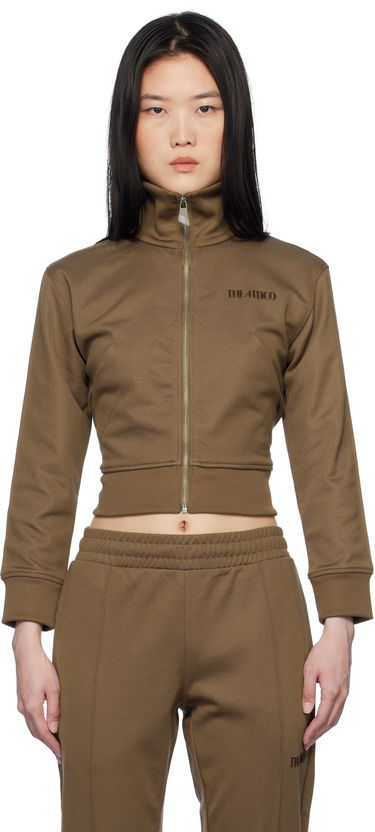 Träningsoverall The Attico The Attico Cropped Track Jacket Brun | 250WCF00022 JJJ055AA, 0