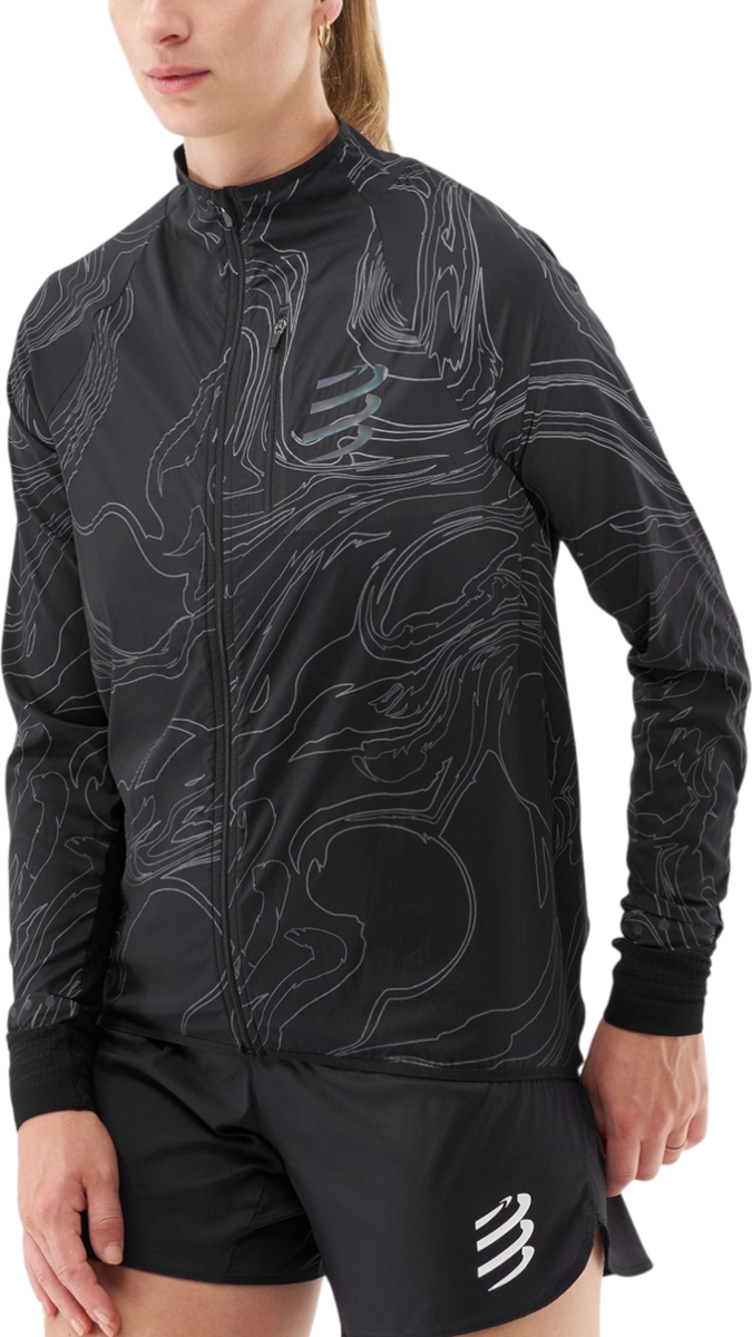 Vindjacka Compressport Hurricane Windproof Jacket Svart | ajvw11079047