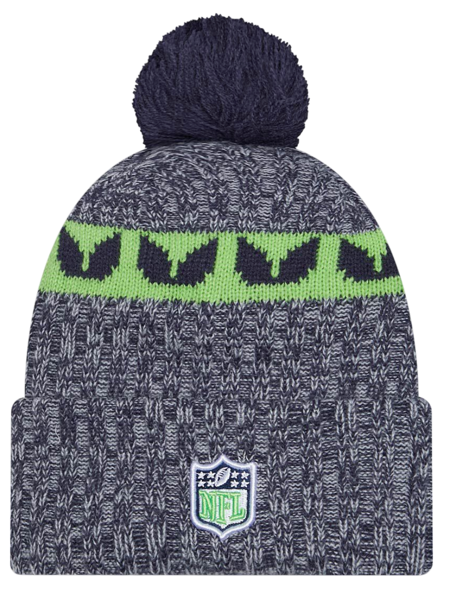 Mössa New Era New Era Seattle Seahawks Knit Beanie with Pom Grå | 60407601-60407601, 1