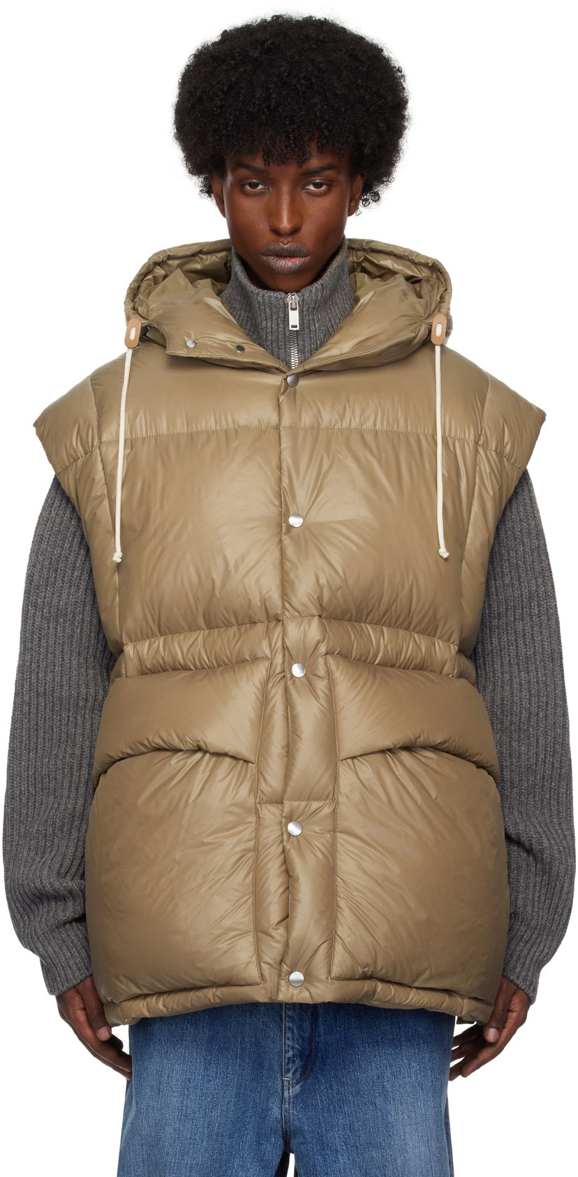 Väst Jil Sander Quilted Down Vest Brun | J47AF0143_J70007