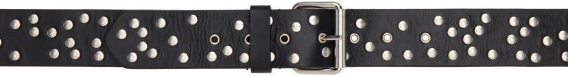 Bälten Dries Van Noten Dries Van Noten Studded Leather Belt Svart | 251-011404-195