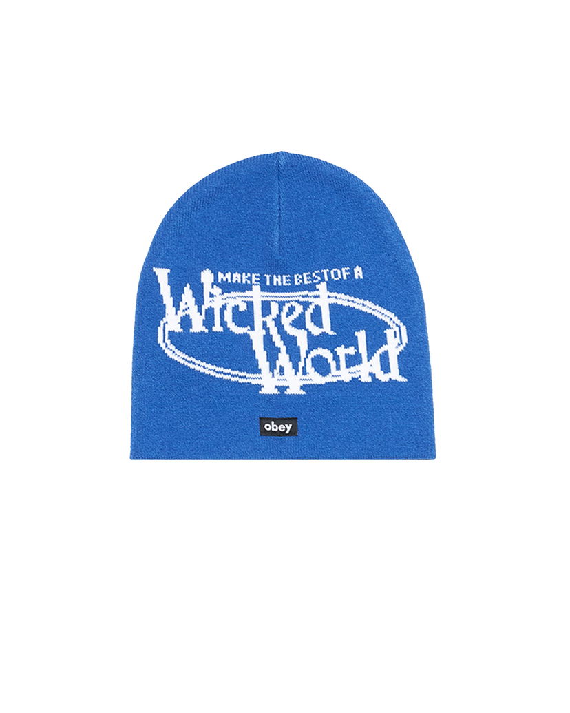 Mössa OBEY Wicked World Beanie Blå | 100030222-OLB