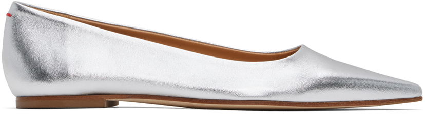 Kläder Aeyde Aeyde Cassy Ballerina Flats Metallisk | A11-FL-SNDP8 FL130-FW24-920-007