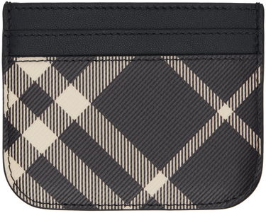 Kläder Burberry Black Check Card Holder Svart | 8095129, 0