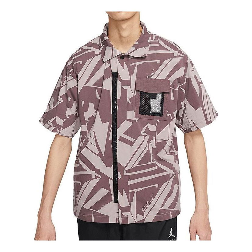 Skjorta Jordan Jordan Knit Short Sleeve Shirt Purpur | DM3109-218