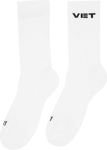Strumpor VETEMENTS Vet Crew Socks Vit | UH76SO250W, 2