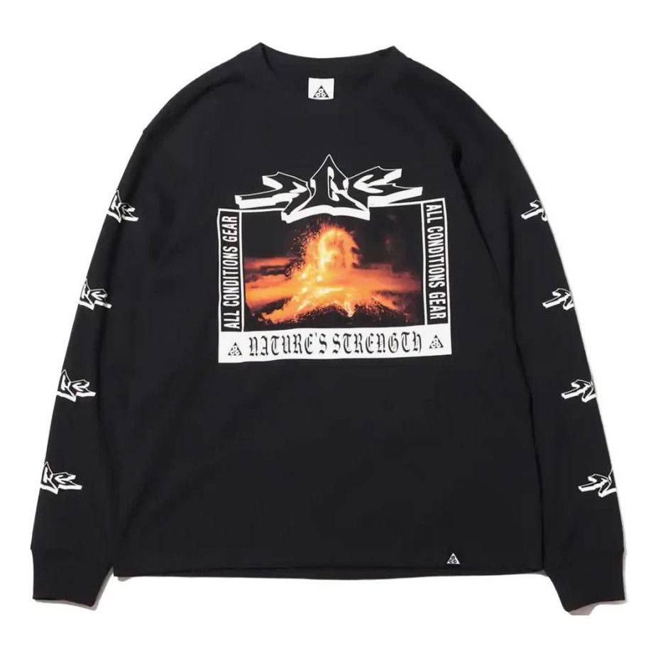 T-shirt Nike ACG Volcano Graphic Long-Sleeve Tee Svart | DJ1141-010, 0