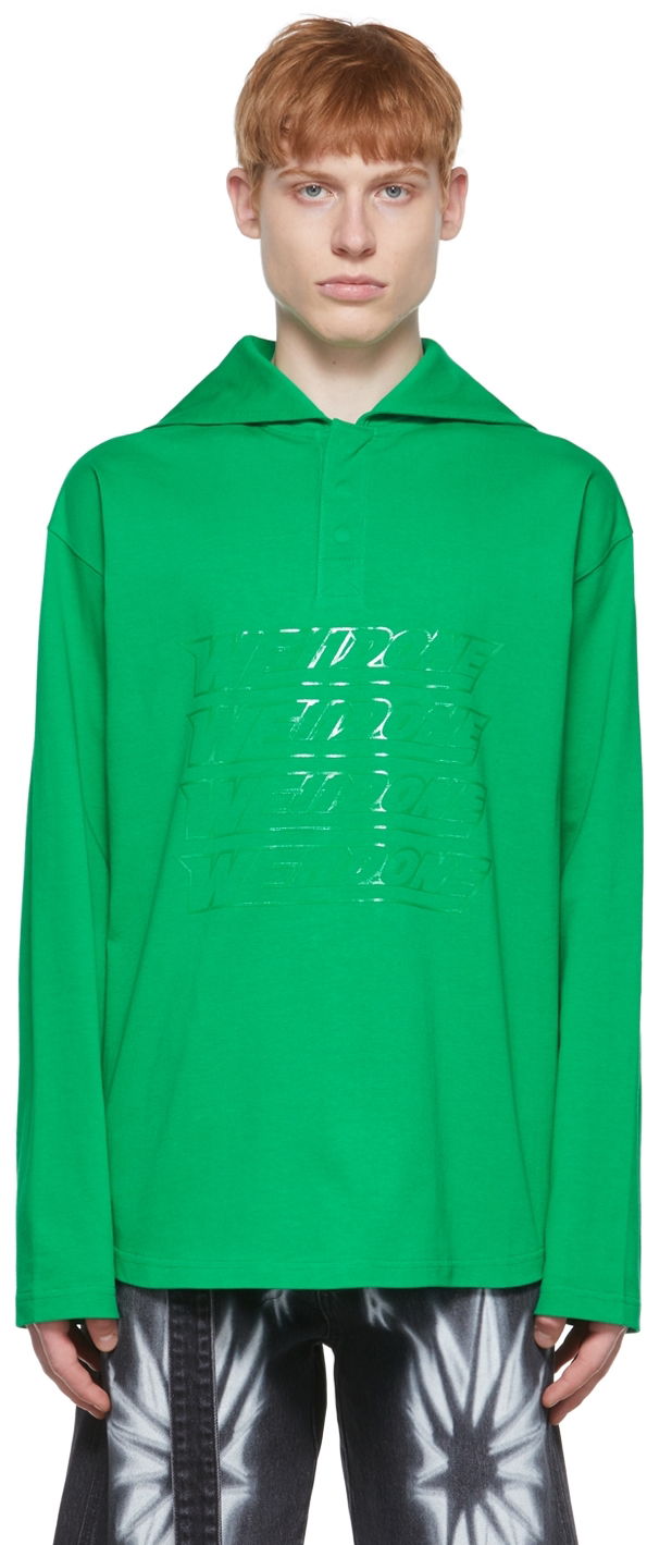 Polotröja We11done We11done Cotton Henley Grön | WD-TT1-22-554-U-GR