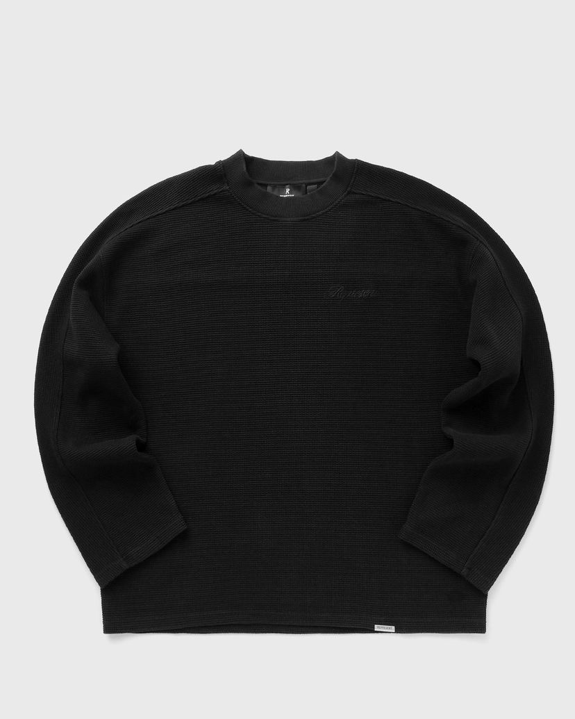 T-shirt Represent Clo Men's Waffle Long Sleeve T-Shirt Svart | MLM41209-01