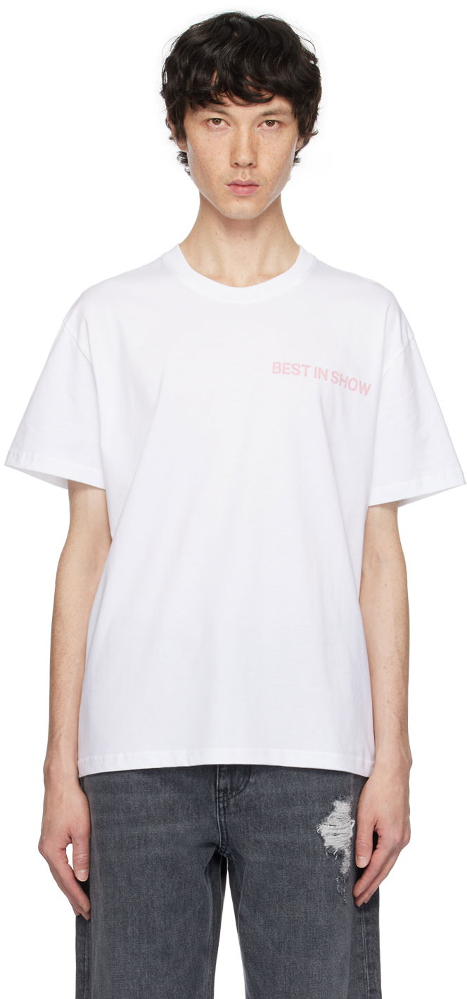 T-shirt JW Anderson 'Best in Show' Back Print T-shirt Vit | JT0252-PG0772