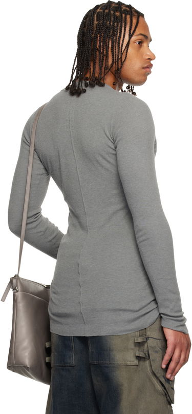 T-shirt Rick Owens Rick Owens Concordians Ribbed Long-Sleeve T-Shirt Grå | RU02E1250 RJR, 2