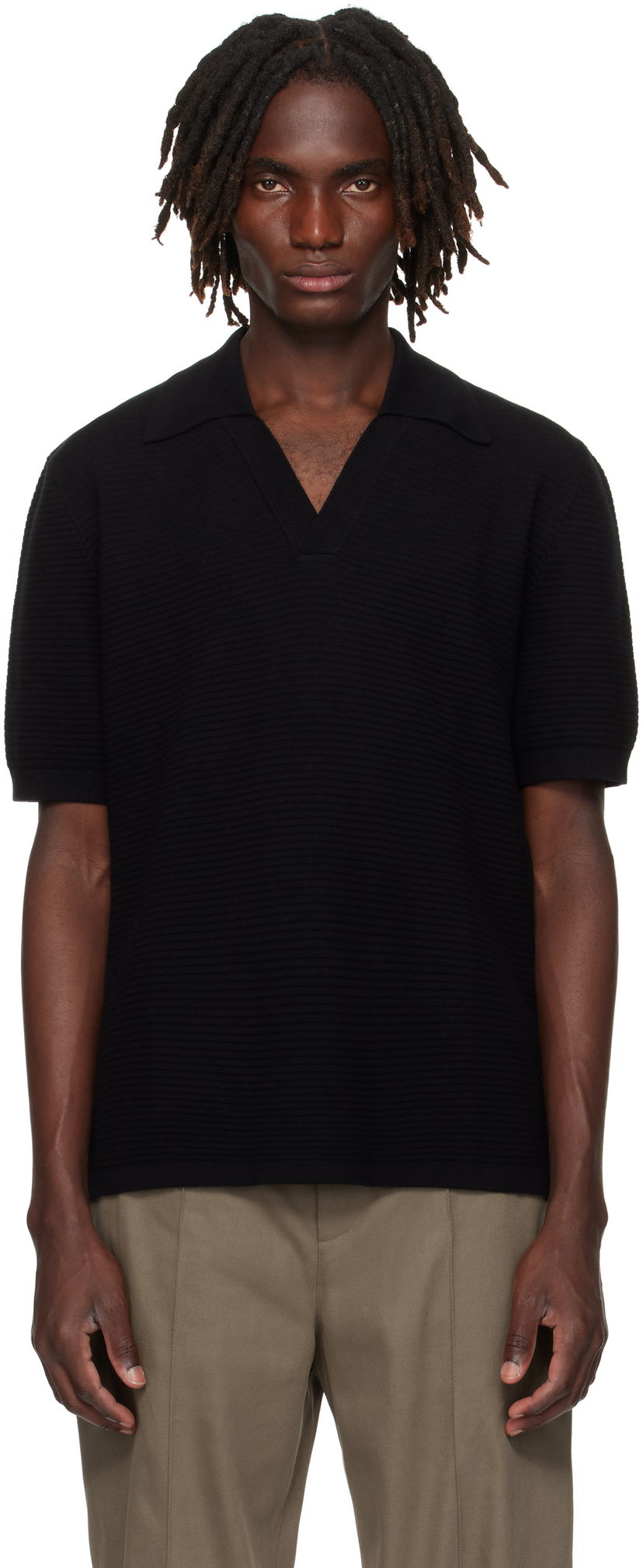 Polotröja A.P.C. A.P.C. Livio Knit Polo Svart | COGDK-H23413