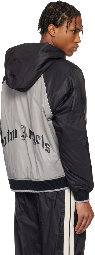 Bomberjacka Palm Angels Palm Angels Curved Logo Windbreaker Jacket Grå | PMEA289S25FAB0010910, 2