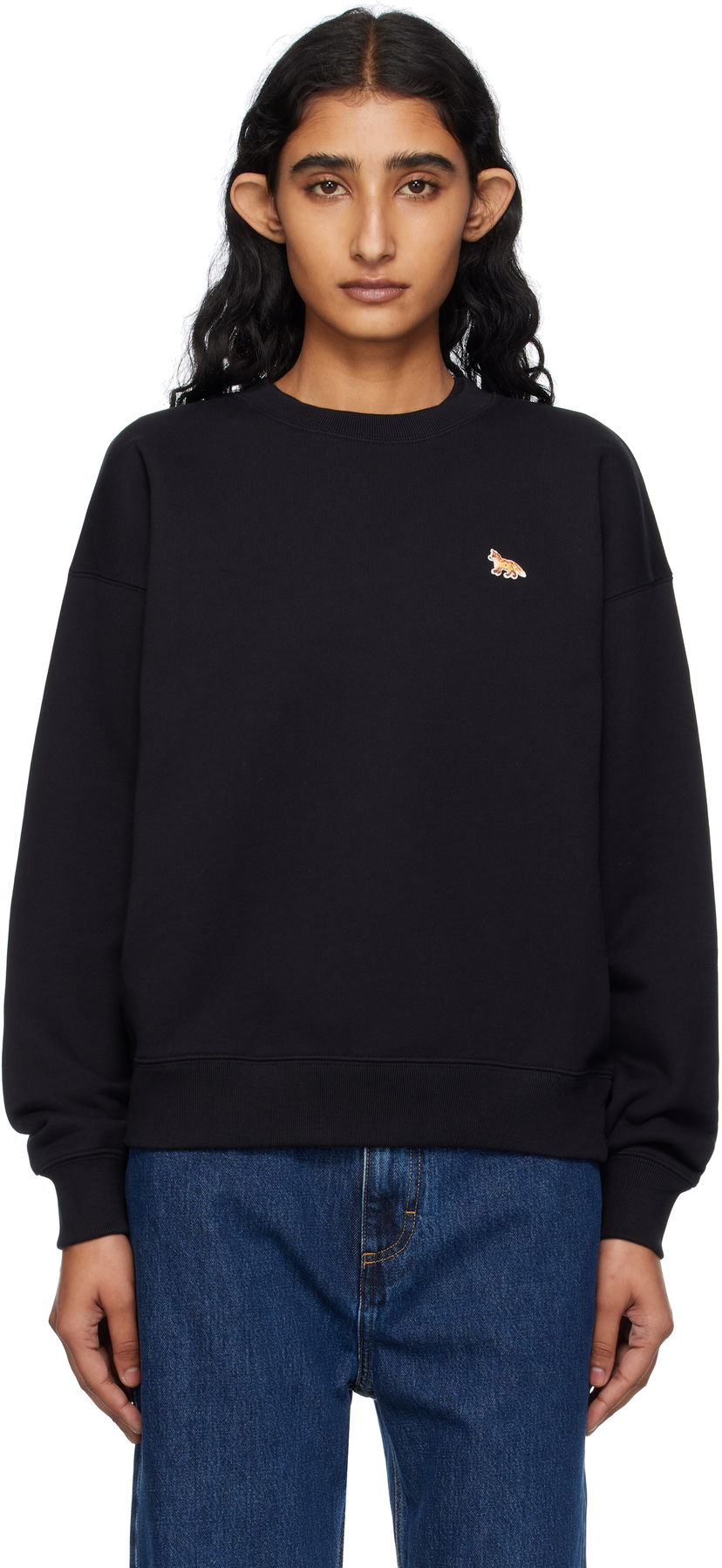 Sweatshirt MAISON KITSUNÉ Maison Kitsuné 'Baby Fox' Sweatshirt Svart | PW00307KM0341