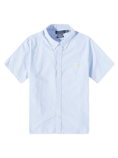 Skjorta Polo by Ralph Lauren Seersucker Turkos | 710906574002