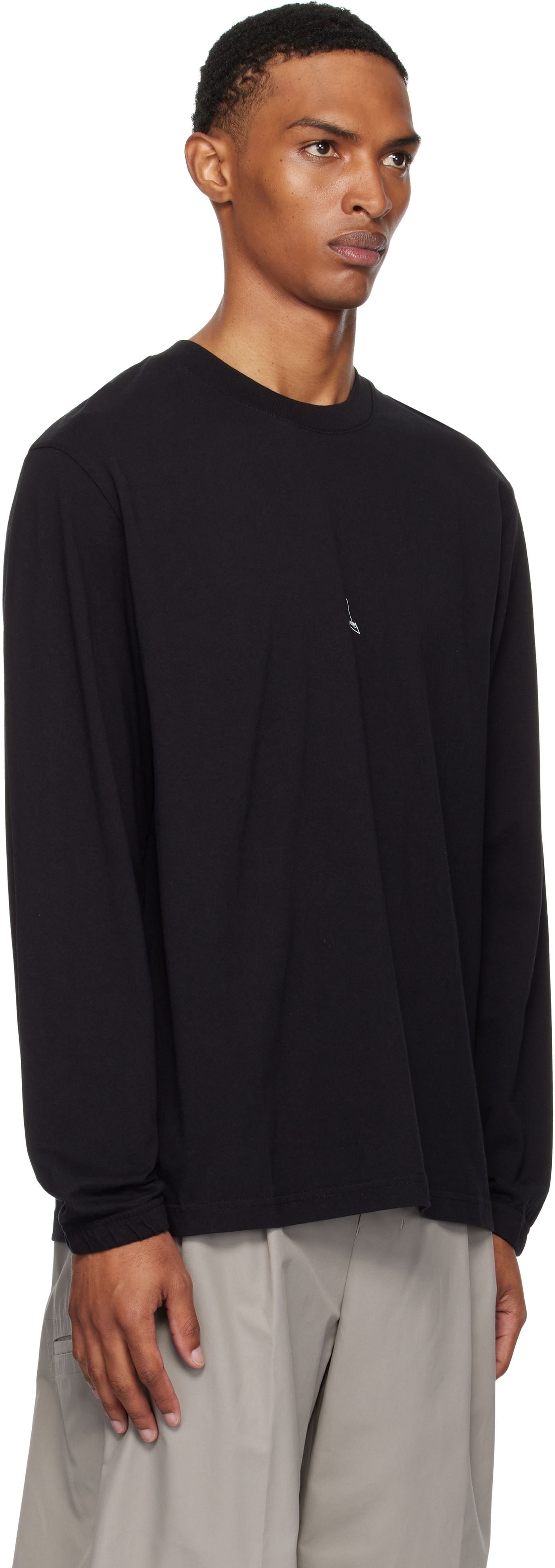 T-shirt ROA ROA Logo Long Sleeve T-Shirt Svart | RBMW0399JY35, 1