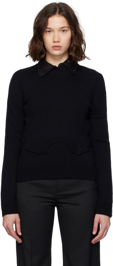 Sweater Maison Margiela MM6 Maison Margiela Wool Knit Sweater Svart | S52HL0044 M13139, 0