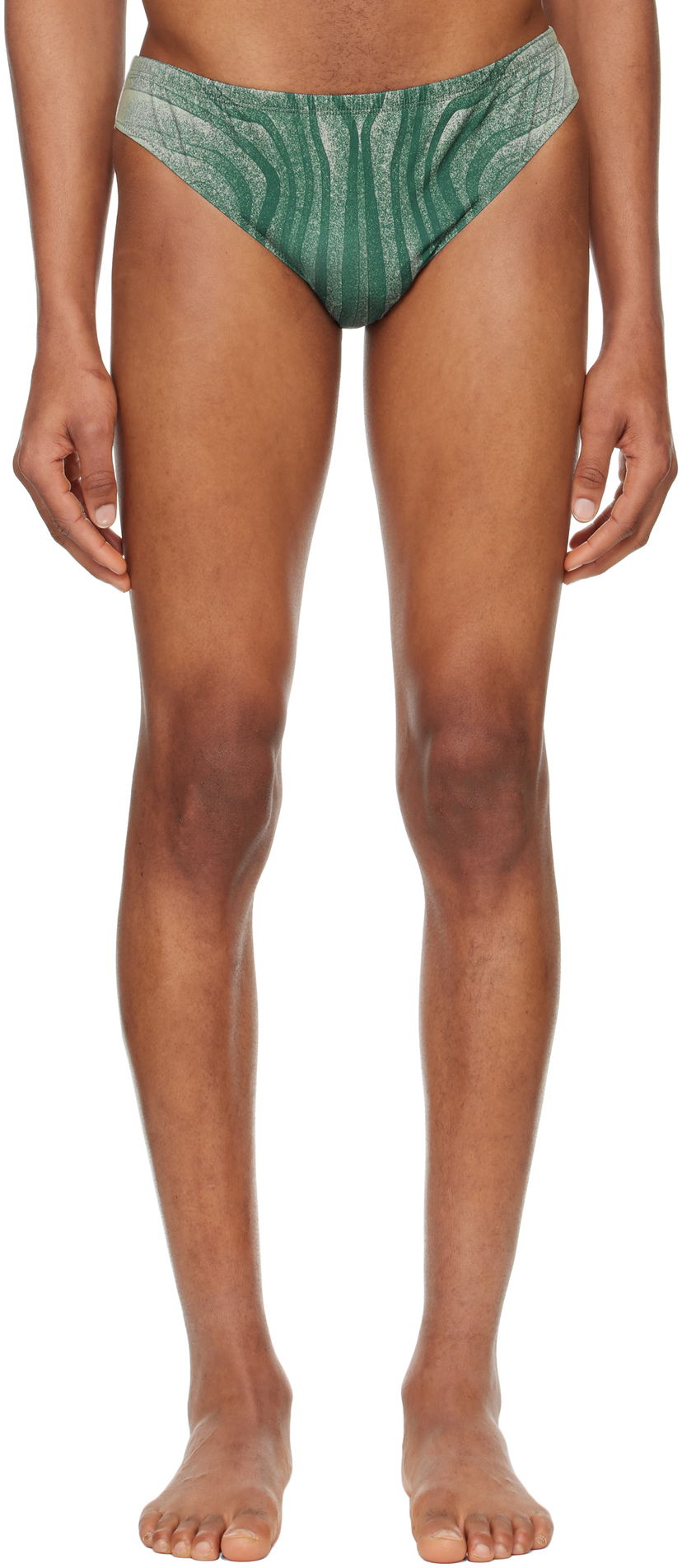 Badkläder Jean Paul Gaultier Jean Paul Gaultier 'The Spirale' Swim Briefs Grön | 25/34-H-SV060-J587-0351