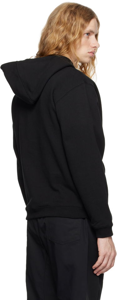 Sweatshirt ADER ERROR Distressed Logo Graphic Print Hoodie Svart | BN25FYHD0101BK, 2