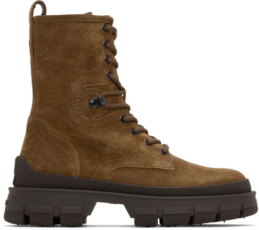 Kläder Moncler Moncler Hevea Suede Lace-Up Boots Brun | J209B4F00170M4510