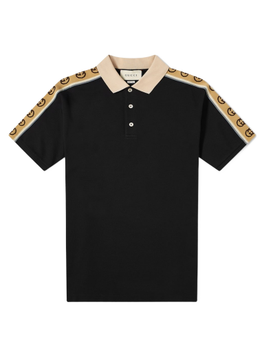 Polotröja Gucci Taped Logo Polo Svart | 598949-XJB0Q-1082