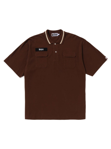 Polotröja BAPE Relaxed Fit Polo Tee Brun | 1J30-112-003