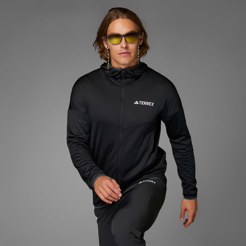 Sweatshirt adidas Performance Terrex Xperior Climawarm Light Fleece Hooded Jacket Svart | JE1346
