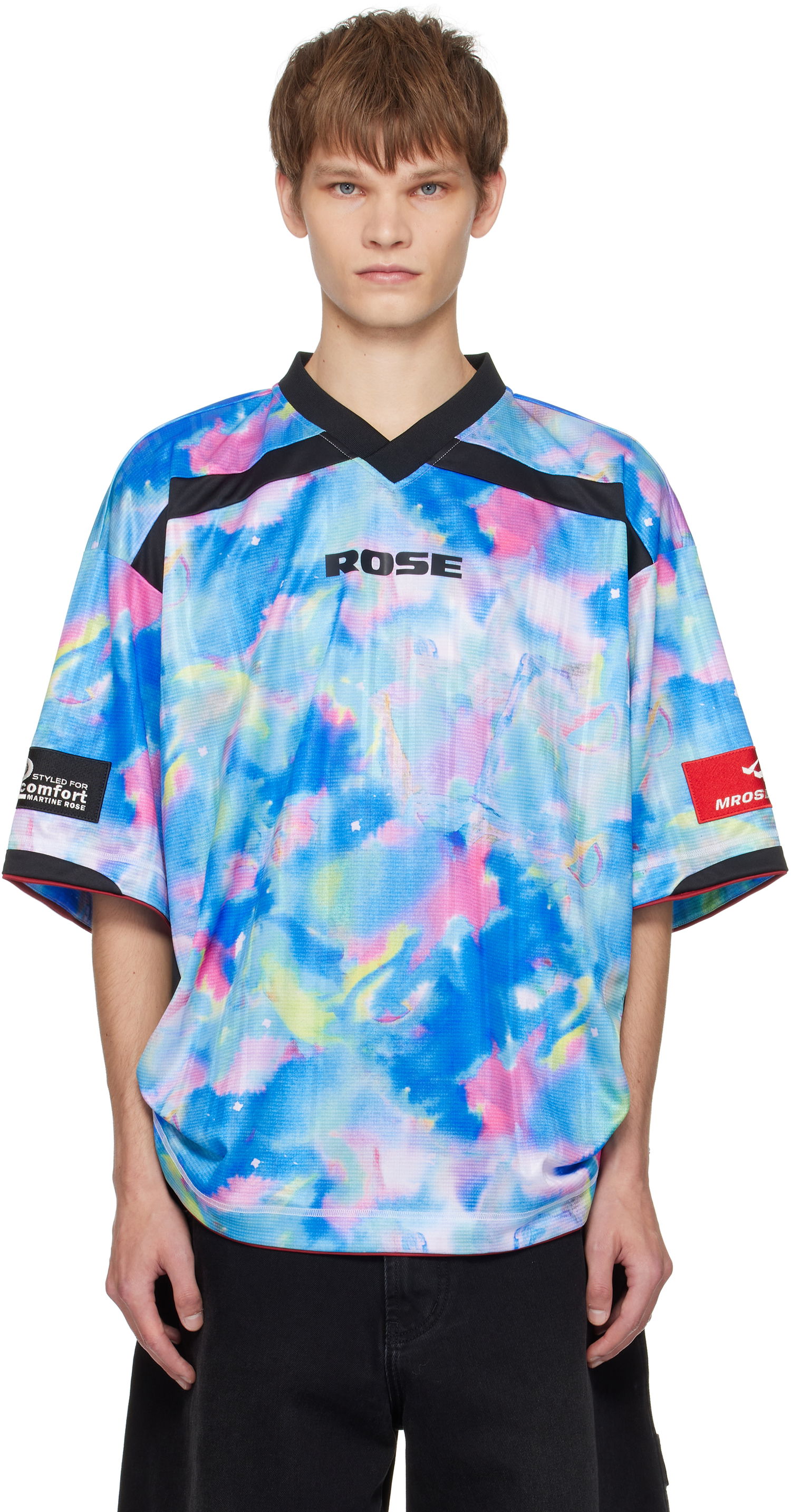 T-shirt Martine Rose Martine Rose Printed Rugby T-Shirt Flerfärgad | 197JT14534, 0