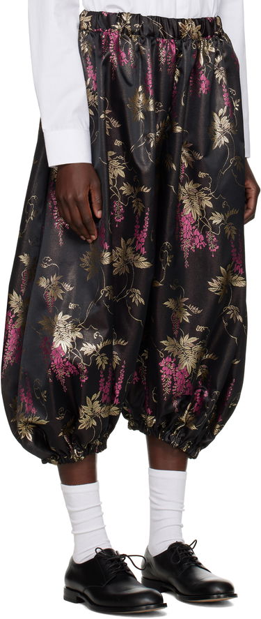 Shorts Comme des Garçons Comme des Garçons Jacquard Bloom Balloon Trousers Svart | RO-P003-051-1, 1