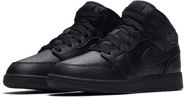 Sneakers och skor Jordan Air Jordan 1 Mid GS "Triple Black" Svart | 554725-091, 4