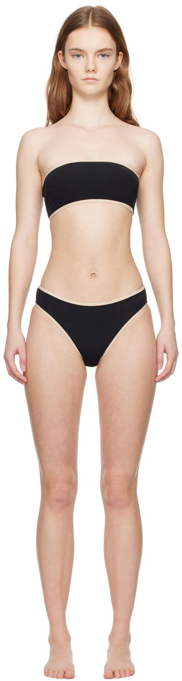 Badkläder TOTEME Edge Bandeau Bikini Top Svart | 241-WSW1041/WSW1040-FB0097