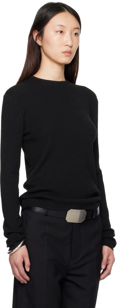 T-shirt Fear of God Fear of God ESSENTIALS Soft Rib Long Sleeve T-Shirt Svart | 192SP257800FW, 1