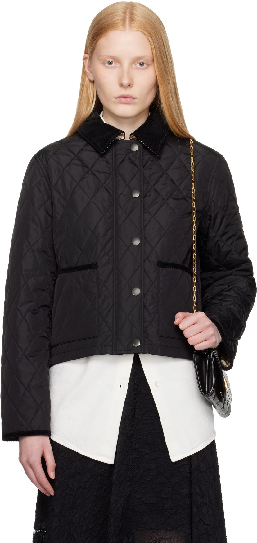 Pufferjacka Burberry Burberry Oldham Quilted Nylon Jacket Svart | 8113836