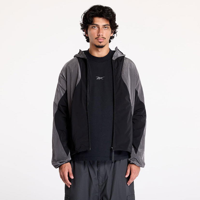 Jacka Reebok Jacket Running Hooded Svart | RMVL006C99FAB0011009