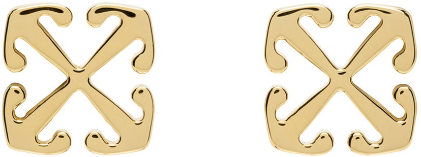 Örhängen Off-White Gold Mini Arrow Earrings Gul | OWOD29MC99MET0017600