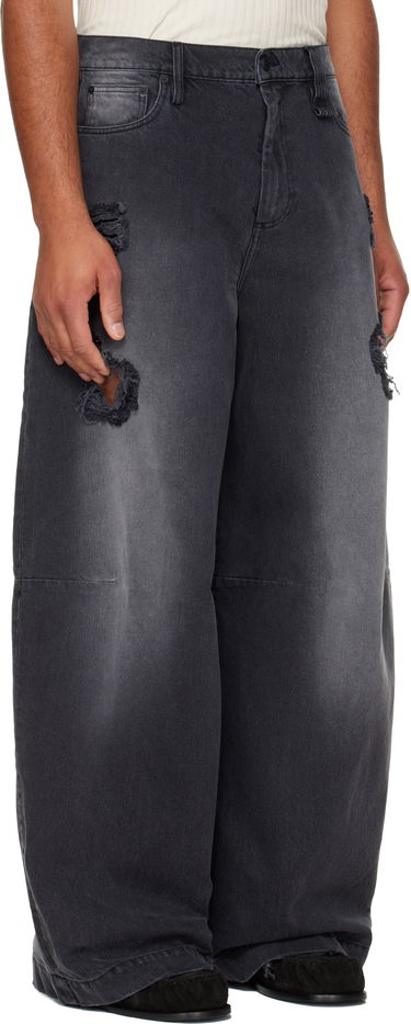 Jeans Simone Rocha Simone Rocha Embellished Wide Leg Puddle Jeans Svart | 4162B 1239D, 1