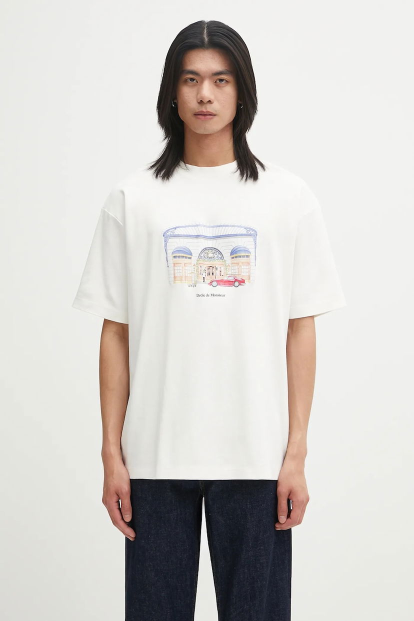 T-shirt Drôle de Monsieur Drôle de Monsieur Le T-shirt DrUle Palace T-Shirt Vit | I.TS285.CO002