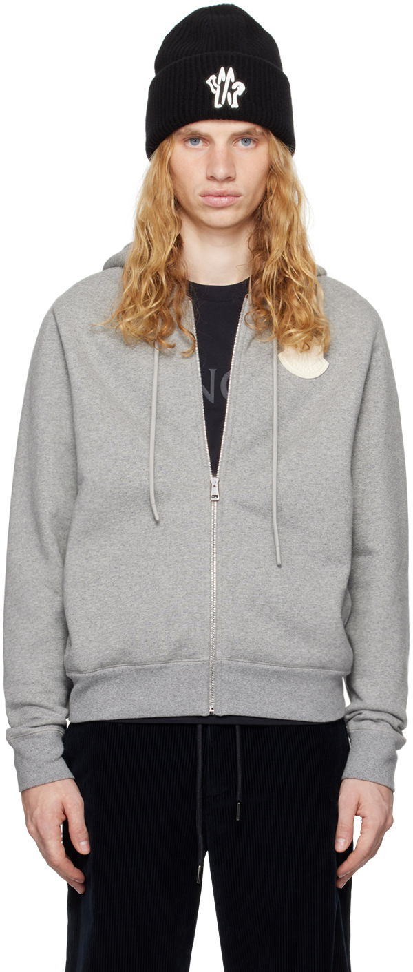 Sweatshirt Moncler Hoodie With Zipper Grå | J20918G00084809KX, 0