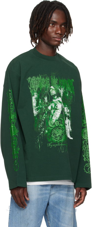T-shirt VETEMENTS Vetements Cradle Of Filth Nymphetamine Graphic Longsleeve T-Shirt Grön | UCF76LS750E, 1