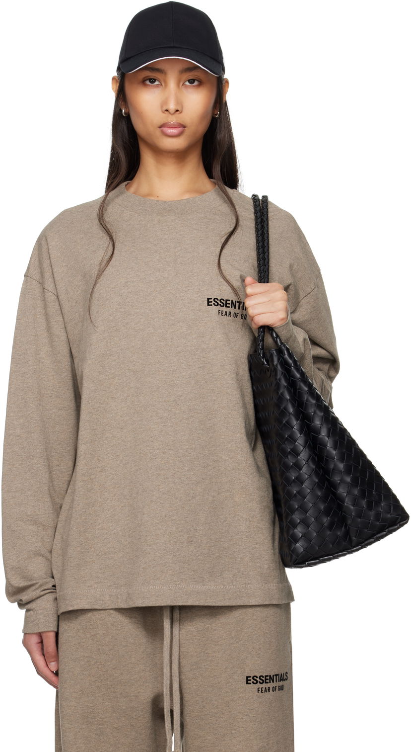 Sweatshirt Fear of God ESSENTIALS Classic Long Sleeve T-Shirt Grå | 125AS254201F