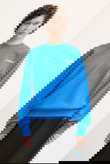 Sweater Sporty & Rich Sporty & Rich Health is Wealth Crewneck Sweatshirt Blå | ST071622300BL67, 4