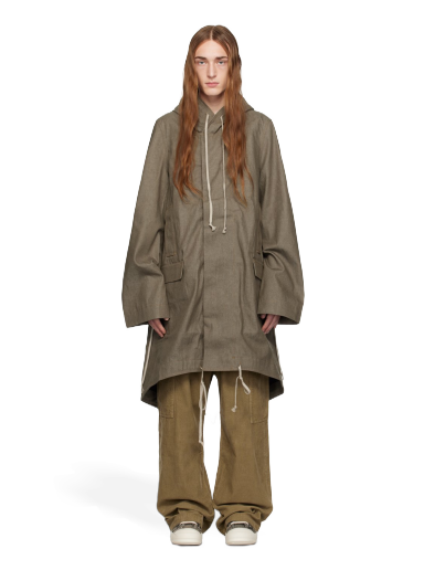 Rockar Rick Owens DRKSHDW Fishtail Coat Beige | DL02C3990 DJP