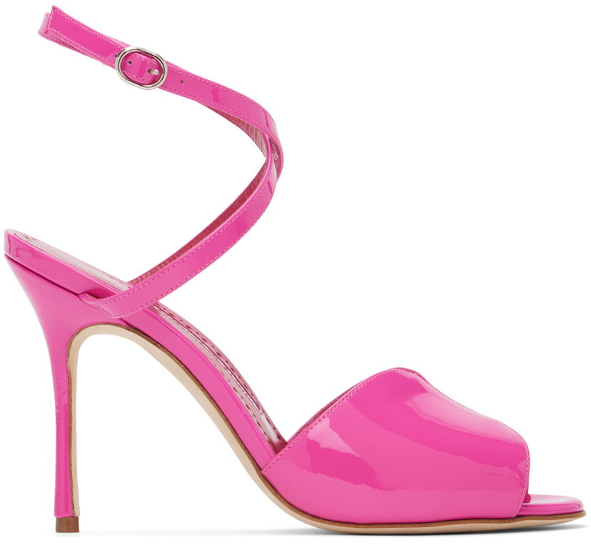 Skovård Manolo Blahnik Manolo Blahnik Hourani 105 Heeled Sandals Rosa | 123-2189