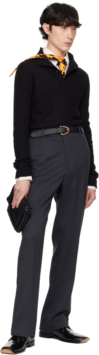 Axelväska Bottega Veneta Bottega Veneta Cobble Intrecciato Messenger Bag Svart | 804457-V01D1-8425, 3