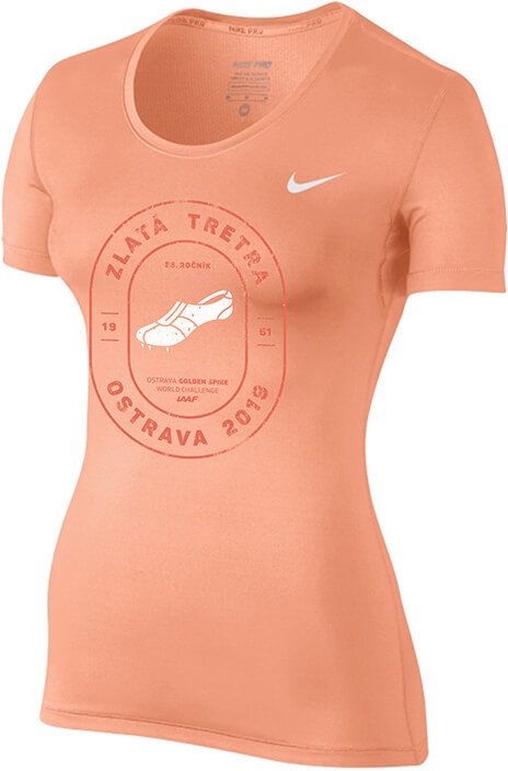 T-shirt Nike Nike Pro CL ZLATA TRETRA T-Shirt Orange | 725745-832-zt, 0