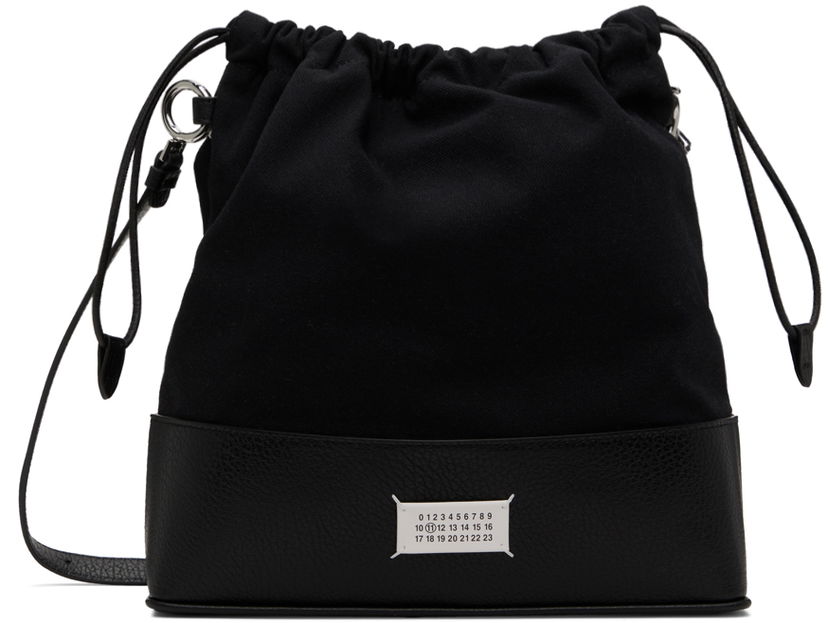 Axelväska Maison Margiela Drawstring Small Backpack Svart | SB2WA0011 P4348