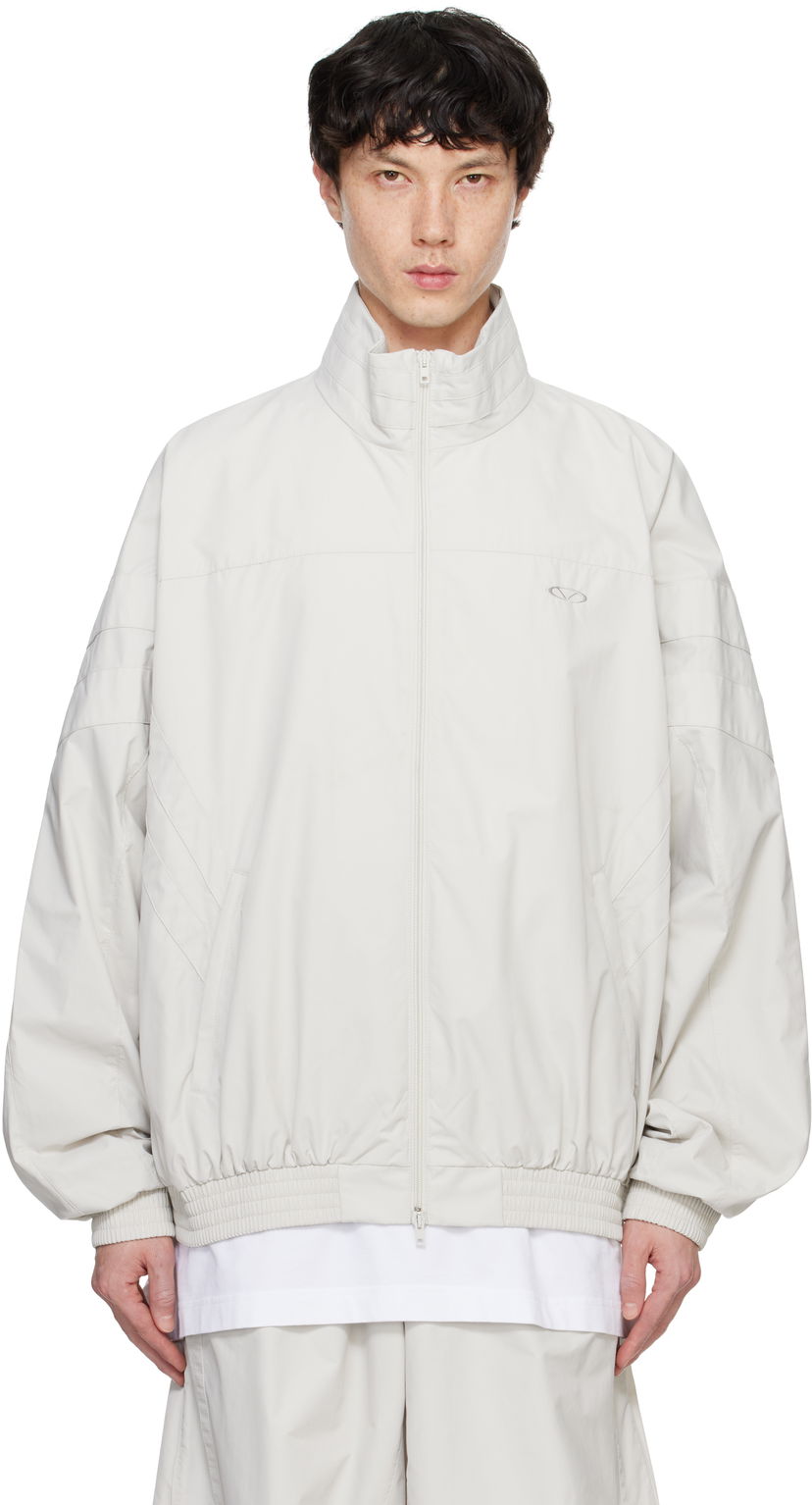 Vindjacka VETEMENTS Oval Logo Track Jacket Beige | UA66JA370W