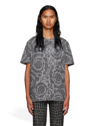 T-shirt Versace Barocco Silhouette Grå | 1012548_1A09037
