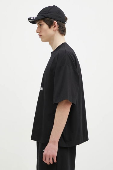 T-shirt VETEMENTS 'VET' Cropped Boxy T-Shirt Svart | UA66TR685B, 1